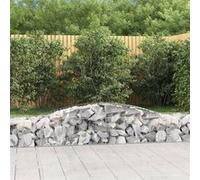 Vidaxl Paniers À Gabions Arqués 7 Pcs 400x50x40/60 Cm Fer Galvanisé