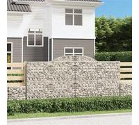 Vidaxl Paniers À Gabions Arqués 8 Pcs 300x50x140/160 Cm Fer Galvanisé