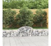 vidaXL Schanskorven 9 st gewelfd 200x30x40/60 cm gegalvaniseerd ijzer3146054 G