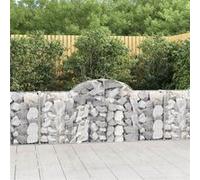 vidaXL Schanskorven 9 st gewelfd 200x30x80/100 cm gegalvaniseerd ijzer3146096 G