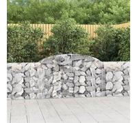 Paniers à gabions arqués 7 pcs 300x30x80/100 cm fer galvanisé gabion vidaXL
