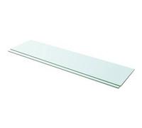 vidaXL Panneaux d'étagère Panneau de rechange verre transparent paroi à lattes 100x25 cm 2 pièces