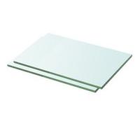 Schappen 2 st 30x15 cm glas transparant3051548