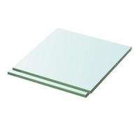 vidaXL Schappen 2 st 30x25 cm glas transparant3051550 Transparent G