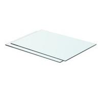 vidaXL Panneaux d'étagère 2 pcs Verre transparent 50 x 30 cm