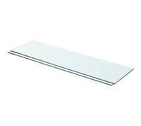 2x Panneaux d'Etagère Panneau de Rechange de Armoire Paroi à Lattes Salle d'Exposition Maison Magasin Durable Verre Transparent 70x20 cm