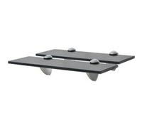 vidaXL Étagères murales 2 pcs Verre 30 x 10 cm 8 mm Noir