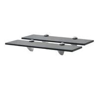 vidaXL Schappen zwevend 2 st 40x20 cm 8 mm glas3051527 Noir G