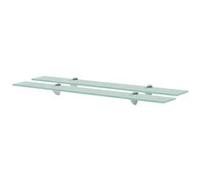 2x Etagères Murales Etagères Flottantes Etagères Suspendues Salon Chambre à Coucher Salle de Bain Maison Intérieur Verre 80x10 cm 8 mm