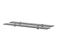 vidaXL Schappen zwevend 2 st 90x20 cm 8 mm glas3051532 Noir G