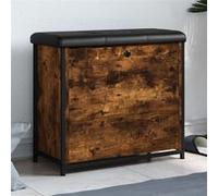 vidaXL Banc à Chaussures avec Tiroir Rabattable, Meuble de Rangement avec Coussin, Banc de Couloir Entrée Salon Intérieur, 835119