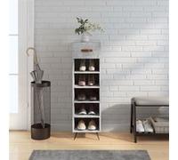 Vidaxl Armoire À Chaussures Gris Béton 30x35x105 Cm Bois D'ingénierie Gris