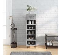 Vidaxl Armoire À Chaussures Gris Béton 30x35x105 Cm Bois D'ingénierie Gris