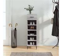 vidaXL Schoenenkast 30x35x105 cm bewerkt hout grijs sonoma eikenkleur829698 Gris G