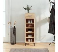 vidaXL Schoenenkast 30x35x105 cm bewerkt hout sonoma eikenkleurig829679 Marron G