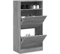 vidaXL Armoire à chaussures Sonoma gris 60x34x116 cm Bois d'ingénierie 840020
