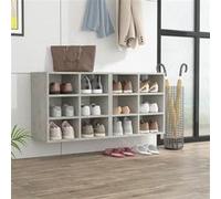 Vidaxl Armoires À Chaussures 2 Pcs Gris Béton 52,5x30x50 Cm Multicolore