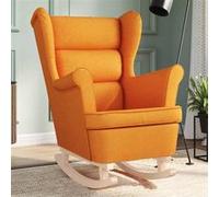 vidaXL Schommelstoel 74x90x102 cm stof donkergeel4016928 Jaune G