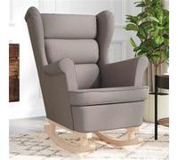 vidaXL Schommelstoel 74x90x102 cm stof taupe4016925 Taupe G