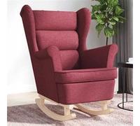 vidaXL Schommelstoel 74x90x102 cm stof wijnrood4016922 Rouge G