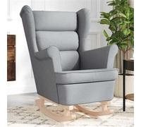 vidaXL Chaise à bascule tissu gris clair 74x90x102 cm