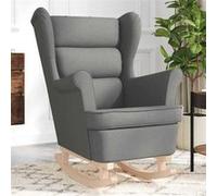 vidaXL Schommelstoel xx cm tissu gris foncé Gris G