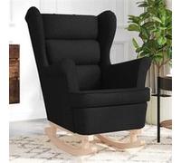vidaXL Chaise à bascule noir 74x90x102 cm tissu