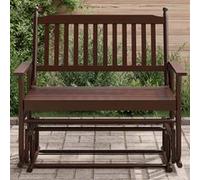 Vidaxl Banc Balancelle Marron 118x70x104,5 Cm Bois Massif De Peuplier Multicolore