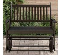 Vidaxl Banc Balancelle Noir 118x70x104,5 Cm Bois Massif De Peuplier Multicolore
