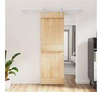 vidaXL Porte coulissante et kit de quincaillerie 70x210 cm pin massif