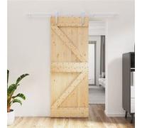 vidaXL Schuifdeur met beslag 80x210 cm massief grenenhout3203023 G