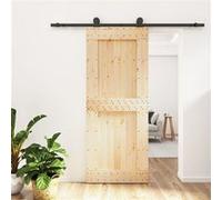 Schuifdeur met beslag 85x210 cm massief grenenhout3203072