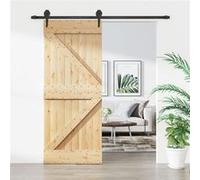 vidaXL Porte coulissante et kit de quincaillerie 85x210 cm pin massif