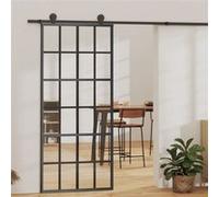 vidaXL Porte coulissante et quincaillerie Verre et Aluminium 90x205 cm