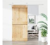vidaXL Schuifdeur met beslag 90x210 cm massief grenenhout3203257 G