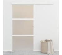 vidaXL Porte coulissante à butées Verre ESG et aluminium 90x205 cm