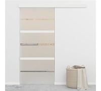 vidaXL Porte coulissante butées souples Verre ESG aluminium 90x205 cm