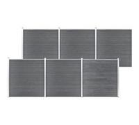 vidaXL Schutting 1045x186 cm HKC grijs3053229 Gris G