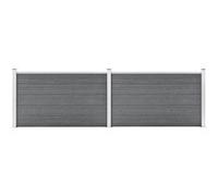 Vidaxl Cl?Ture De Jardin Wpc 353x106 Cm Gris Gris