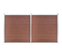 vidaXL Schutting 353x186 cm HKC bruin3053207 Marron G