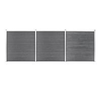 vidaXL Schutting 526x186 cm HKC grijs3053226 Gris G
