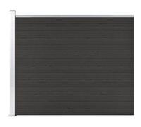 vidaXL Schuttingpaneel 175x146 cm HKC zwart148985 Noir G