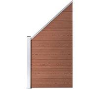 vidaXL Panneau de clôture 95x(105-180) cm HKC brun 49070 G