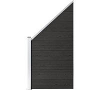 vidaXL Schuttingpaneel 95x(105-180) cm HKC grijs49071 G