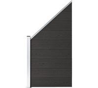 vidaXL Schuttingpaneel 95x(105-180) cm HKC zwart148974 Noir G