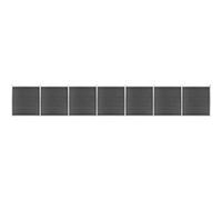 Schuttingpanelenset 1218x186 cm HKC zwart3070434