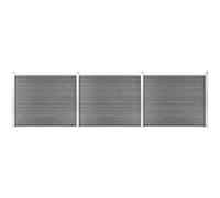 Ensemble de Panneau de Clôture WPC 526x146 cm Gris Barrière de Jardin vidaXL