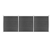vidaXL Schuttingpanelenset 526x186 cm HKC zwart3070430 G