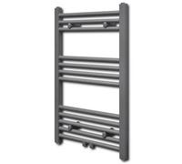 vidaXL Sèche-serviettes Porte-serviette à rails droits Gris de 500x764 mm 141889