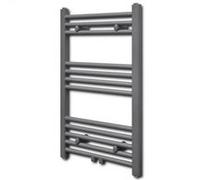 Sèche-serviettes eau chaude à rails droits Gris de 500 x 764 mm